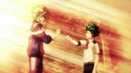 All Might and Deku as seen in the anime (Image via Bones).